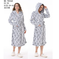 Довгий молодіжний халат із полірованої махри оптом