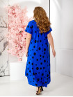 Жіноча штапельна сукня великого розміру колір електрик