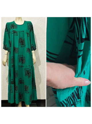 Жіноча штапельна сукня розмір 54-60 з кишенями колір оливка, зелений