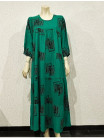 Женское штапельное платье размер 54-60 с карманами цвет оливка, зеленый