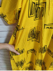 Женское штапельное платье размер 54-60 с карманами цвет желтый 1 шт.