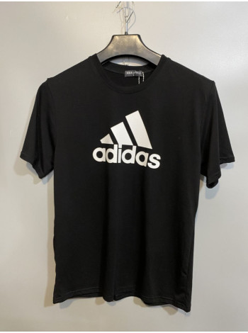 Футболка мужская однотонная adidas реплика размеры 48-56 оптом цвет черный