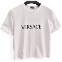 Футболка женская однотонная Versace реплика размеры 42-50 оптом