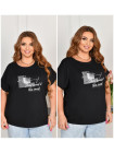 Футболка женская однотонная большие размеры 5,6 XL 12 штук H-108