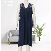 Жіноча нічна сорочка колір темно синій великих розмірів 50-58 оптом