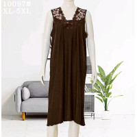 Жіноча нічна сорочка колір шоколад великих розмірів 50-58 оптом