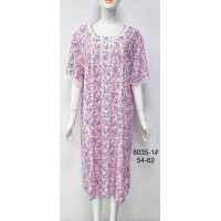 Жіноча нічна сорочка принт квіти супер батал розмірів 54-62 оптом