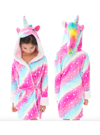Халат-пижама кигуруми единорог звёздная радуга