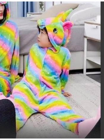 Детская пижама кигуруми единорог 
