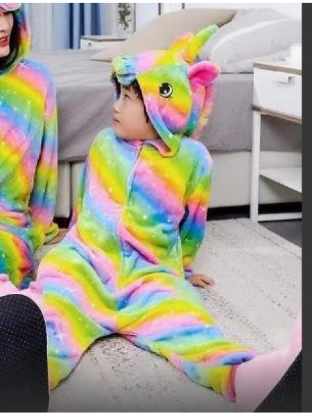 Детская пижама кигуруми единорог 