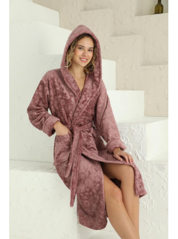 Жіночий полірований халат великих розмірів 54