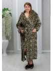 Жіночий махровий халат принт леопард