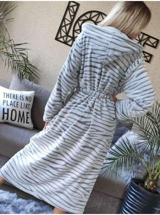 Женский махровый халат на запах полированная махра