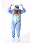 Махровая пижама-кигуруми Стич голубой