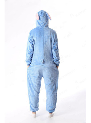 Махрова піжама кігурумі стич блакитний