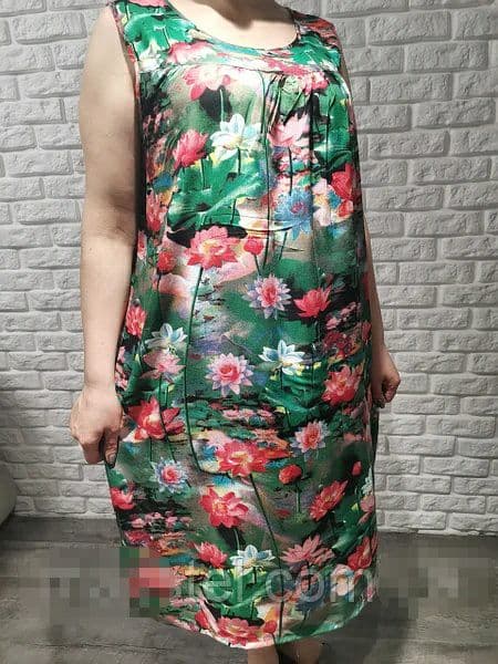 Платье женское штапельное с цветочным принтом