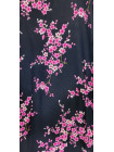 Прогулочное платье из штапеля с розовыми соцветиями