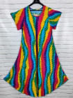 Длинное штапельное платье ламбада радуга