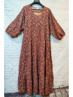 Жіноча штапельна довга сукня з рукавом