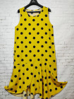 Женское штапельное платье в горох жёлтого цвета