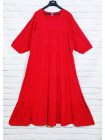 Однотонна штапельна сукня великих розмірів