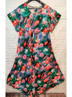 Женское яркое штапельное платье принт цветы