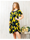 Яркое женское летнее платье принт лимоны