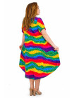 Яркое женское летнее платье радуга