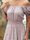 Женское платье из штапеля бежевого цвета 