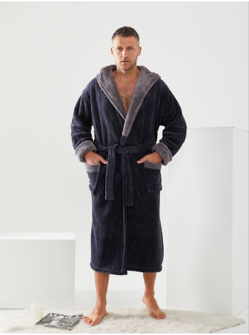 Чоловічий махровий халат великого розміру