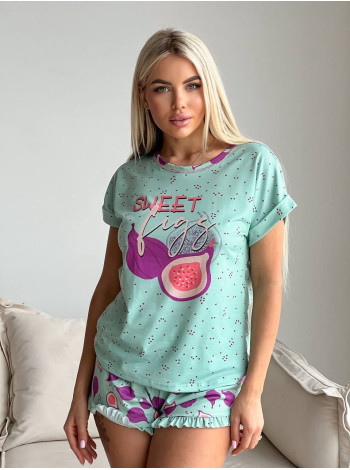 Женская пижама Eliz футболка и шорты с сочным принтом