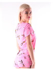 Молодежная пижама для женщин футболка и шорты с кроликами