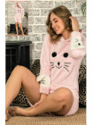 Женская махровая пижама шорты и кофта