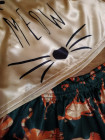 Женская шелковая пижама принт кошка
