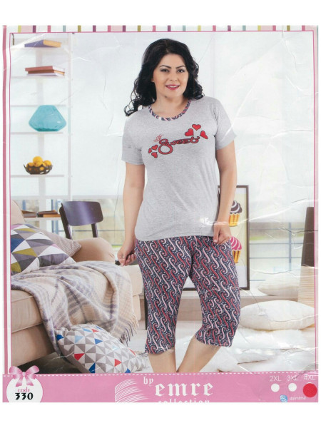Пижама женская большого размера "Emre collection" Турция размеры: 2XL,3XL,4XL