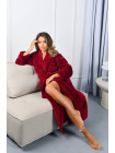 Женский махровый соус-халат Bordeaux Shawl бордо