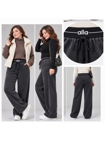 Женский флис штаны батал 5XL- 10XL серый