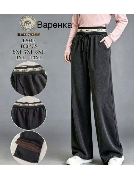 Женские джем-штаны на меху BATTAL 6XL- 10XL черный