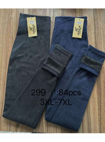 Женские меховые лосины рубчик 3XL-7XL серый, джинсы