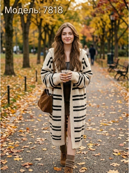 Жіночий кардиган з капюшоном сірий, шоколад, бежевий, графіт