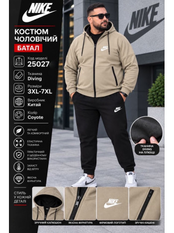 Мужской вельветовый флисовый спортивный костюм больших размеров